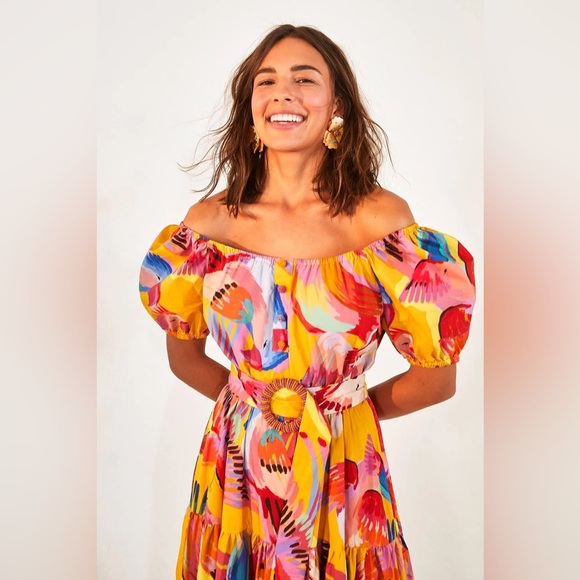 FARM RIO Neon Macaws Maxi Dress - S - Picture 3 of 9